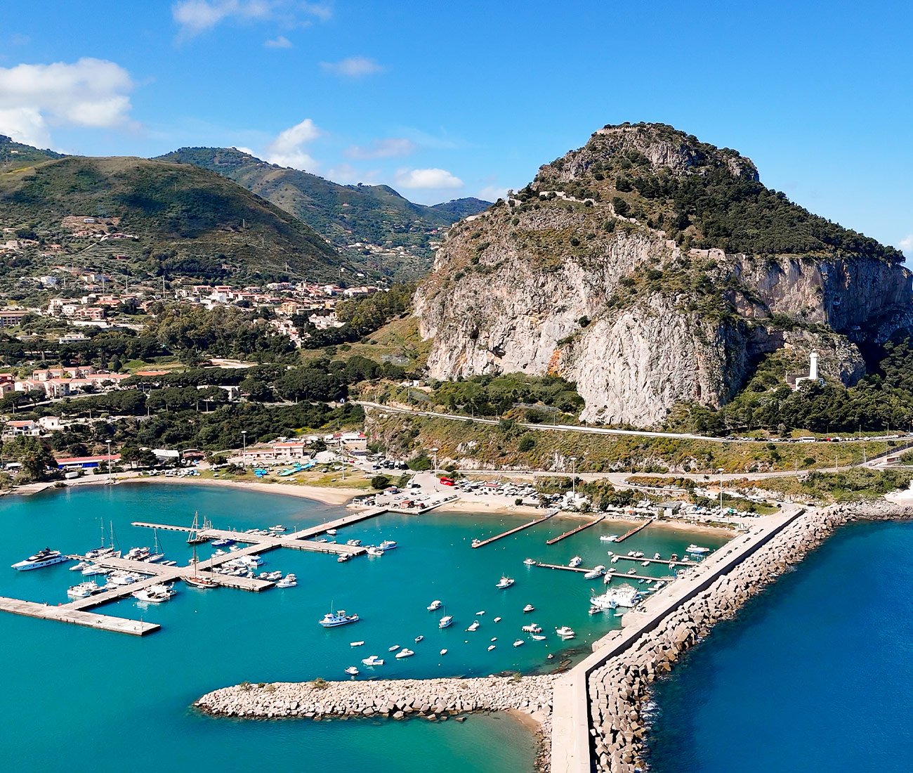 Cefalù fishing harbor at dawn
