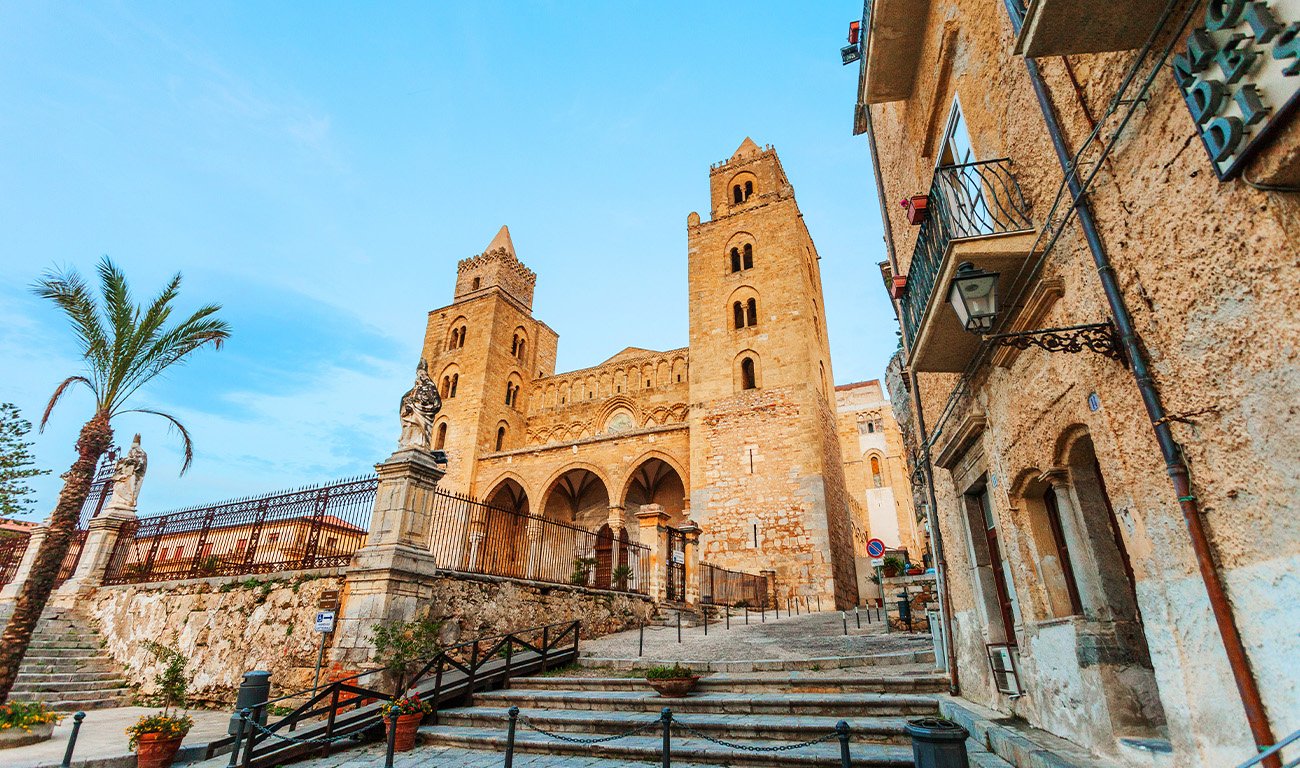 Dining in the shadow of the Norman Cathedral, Cefalù